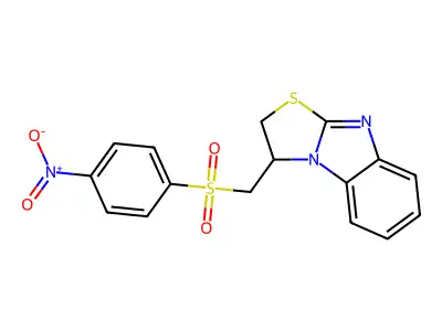 3-{[(4-Nitrophenyl)sulfonyl]methyl}-2,3-dihydro[1,3]thiazolo[3,2-a]benzimidazole structure