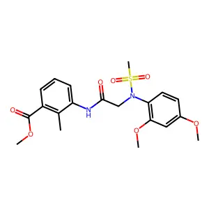 methyl 3-(2-(N-(2,4-dimethoxyphenyl)methylsulfonamido)acetamido)-2-methylbenzoate structure