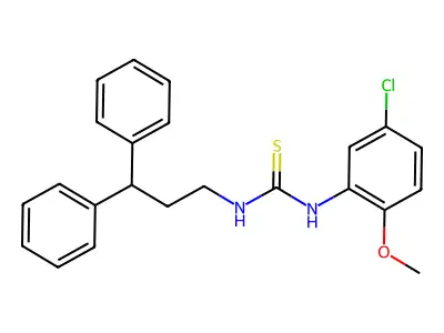 1-(5-Chloro-2-methoxyphenyl)-3-(3,3-diphenylpropyl)thiourea structure