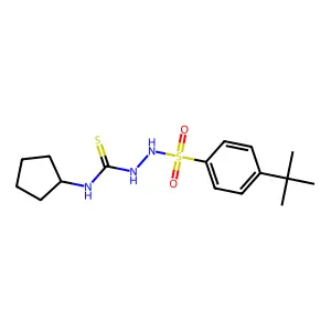 1-[(4-Tert-butylphenyl)sulfonylamino]-3-cyclopentylthiourea structure