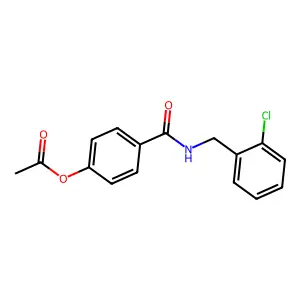 4-[(2-Chlorobenzyl)carbamoyl]phenyl acetate structure