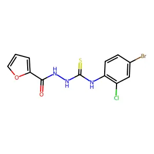 1-(4-Bromo-2-chlorophenyl)-3-(furan-2-carbonylamino)thiourea structure