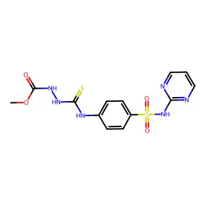 Methyl 2-{[4-(pyrimidin-2-ylsulfamoyl)phenyl]carbamothioyl}hydrazinecarboxylate structure
