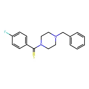 (4-Benzylpiperazin-1-yl)-(4-fluorophenyl)methanethione structure