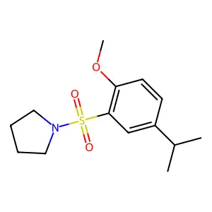 {[2-Methoxy-5-(methylethyl)phenyl]sulfonyl}pyrrolidine structure