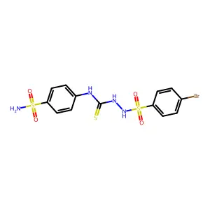 1-[(4-Bromophenyl)sulfonylamino]-3-(4-sulfamoylphenyl)thiourea structure