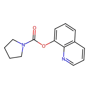 Quinolin-8-yl pyrrolidine-1-carboxylate structure