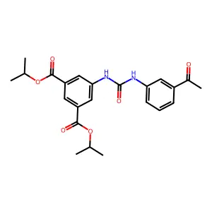 Dipropan-2-yl 5-{[(3-acetylphenyl)carbamoyl]amino}benzene-1,3-dicarboxylate structure
