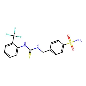 1-[(4-Sulfamoylphenyl)methyl]-3-[2-(trifluoromethyl)phenyl]thiourea structure