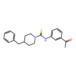 N-(3-acetylphenyl)-4-benzylpiperidine-1-carbothioamide structure