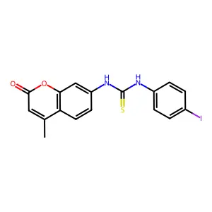 1-(4-Iodophenyl)-3-(4-methyl-2-oxochromen-7-yl)thiourea structure