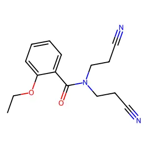 N,N-bis(2-cyanoethyl)-2-ethoxybenzamide structure