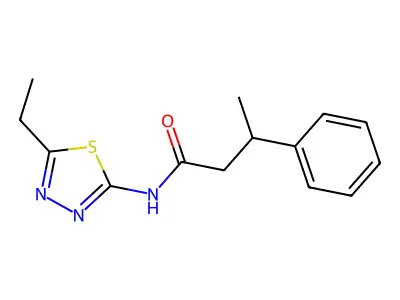 N-(5-ethyl-1,3,4-thiadiazol-2-yl)-3-phenylbutanamide structure
