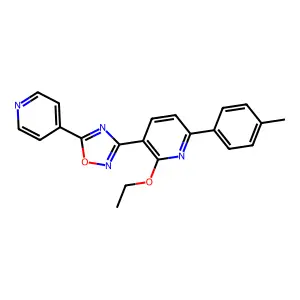 3-[2-Ethoxy-6-(4-methylphenyl)pyridin-3-yl]-5-pyridin-4-yl-1,2,4-oxadiazole structure