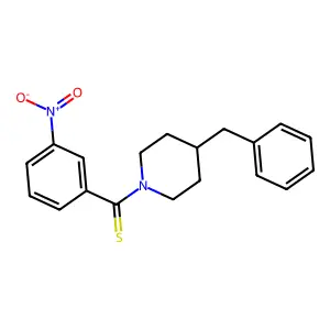 (4-Benzylpiperidin-1-yl)(3-nitrophenyl)methanethione structure