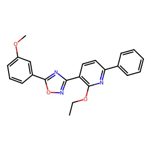 2-Ethoxy-3-[5-(3-methoxyphenyl)-1,2,4-oxadiazol-3-yl]-6-phenylpyridine structure