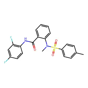 N-(2,4-difluorophenyl)-2-[methyl-(4-methylphenyl)sulfonylamino]benzamide structure