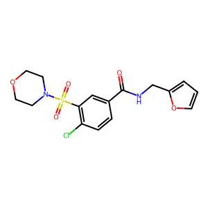 4-chloro-N-(2-furylmethyl)-3-(4-morpholinylsulfonyl)benzamide structure