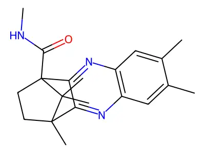 N,4,7,8,11,11-hexamethyl-3,4-dihydro-1,4-methanophenazine-1(2H)-carboxamide structure