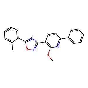 2-Methoxy-3-[5-(2-methylphenyl)-1,2,4-oxadiazol-3-yl]-6-phenylpyridine structure