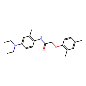 N-[4-(diethylamino)-2-methylphenyl]-2-(2,4-dimethylphenoxy)acetamide structure