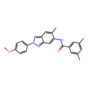 N-[2-(4-methoxyphenyl)-6-methylbenzotriazol-5-yl]-3,5-dimethylbenzamide structure