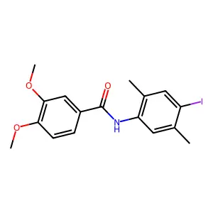 N-(4-iodo-2,5-dimethylphenyl)-3,4-dimethoxybenzamide structure