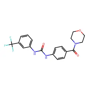 1-[4-(Morpholin-4-ylcarbonyl)phenyl]-3-[3-(trifluoromethyl)phenyl]urea structure