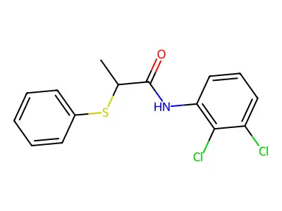 N-(2,3-dichlorophenyl)-2-phenylsulfanylpropanamide structure