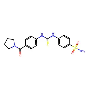1-[4-(Pyrrolidine-1-carbonyl)phenyl]-3-(4-sulfamoylphenyl)thiourea structure