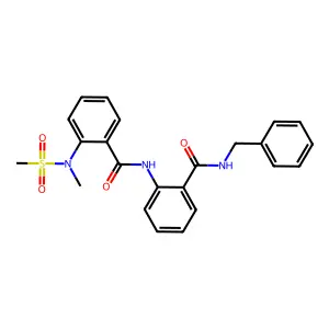 N-benzyl-2-[[2-[methyl(methylsulfonyl)amino]benzoyl]amino]benzamide structure