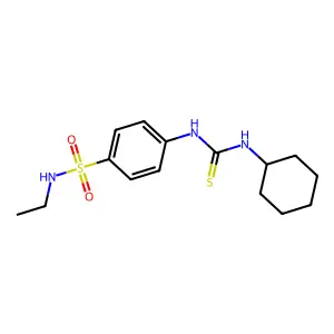 1-Cyclohexyl-3-[4-(ethylsulfamoyl)phenyl]thiourea structure