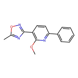2-Methoxy-3-(5-methyl-1,2,4-oxadiazol-3-yl)-6-phenylpyridine structure