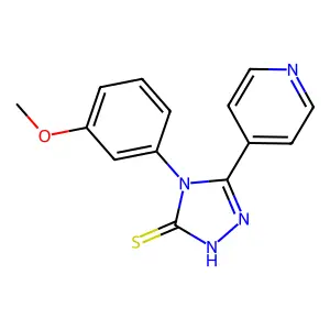 4-(3-methoxyphenyl)-5-pyridin-4-yl-4H-1,2,4-triazole-3-thiol structure