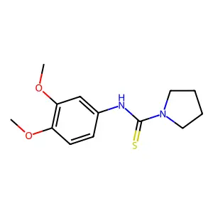 N-(3,4-dimethoxyphenyl)pyrrolidine-1-carbothioamide structure