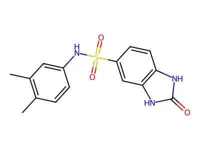 N-(3,4-dimethylphenyl)-2-oxo-1,3-dihydrobenzimidazole-5-sulfonamide structure