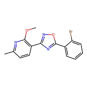 5-(2-Bromophenyl)-3-(2-methoxy-6-methylpyridin-3-yl)-1,2,4-oxadiazole structure
