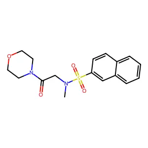 N-methyl-N-(2-morpholin-4-yl-2-oxoethyl)naphthalene-2-sulfonamide structure