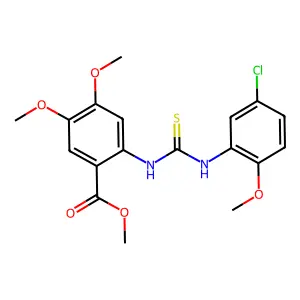 Methyl 2-{[(5-chloro-2-methoxyphenyl)carbamothioyl]amino}-4,5-dimethoxybenzoate structure