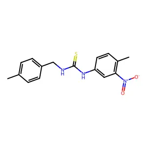 1-(4-Methyl-3-nitrophenyl)-3-[(4-methylphenyl)methyl]thiourea structure