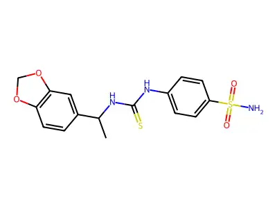 4-({[1-(1,3-Benzodioxol-5-yl)ethyl]carbamothioyl}amino)benzenesulfonamide structure