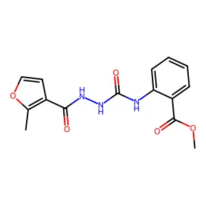 Methyl 2-({[(2-methyl-3-furyl)carbonylamino]amino}carbonylamino)benzoate structure