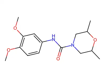 N-(3,4-dimethoxyphenyl)-2,6-dimethylmorpholine-4-carboxamide structure