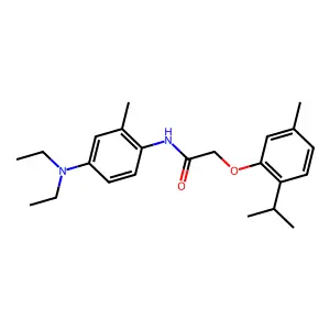 N-[4-(diethylamino)-2-methylphenyl]-2-(5-methyl-2-propan-2-ylphenoxy)acetamide structure