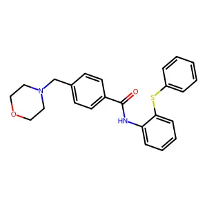 4-(morpholin-4-ylmethyl)-N-(2-phenylsulfanylphenyl)benzamide structure