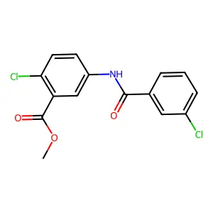 Methyl2-chloro-5-[(3-chlorobenzoyl)amino]benzoate structure