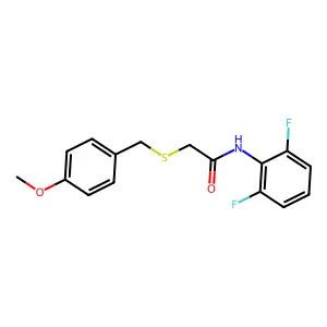 N-(2,6-difluorophenyl)-2-[(4-methoxybenzyl)sulfanyl]acetamide structure