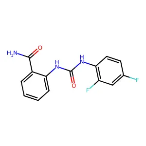 2-[(2,4-Difluorophenyl)carbamoylamino]benzamide structure