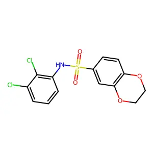 N-(2,3-dichlorophenyl)-2,3-dihydro-1,4-benzodioxine-6-sulfonamide structure
