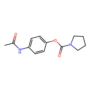 4-Acetamidophenyl pyrrolidine-1-carboxylate structure